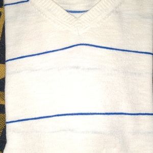 MENS LONG-SLEEVED PRE-LOVED SIZE LARGE DOCKERS VINTAGE V-NECK TENNIS SWEATER